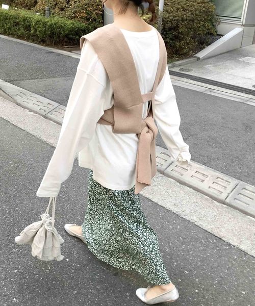 archives（アルシーヴ）の「ビスチェSETチュニック（Tシャツ/カットソー・レディース・ブラック/オフホワイト/モカ・MEDIUM）」の3枚目の写真