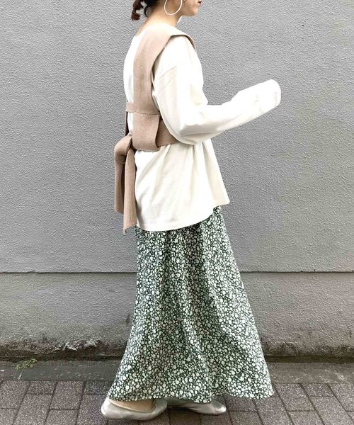 archives（アルシーヴ）の「ビスチェSETチュニック（Tシャツ/カットソー・レディース・ブラック/オフホワイト/モカ・MEDIUM）」の12枚目の写真