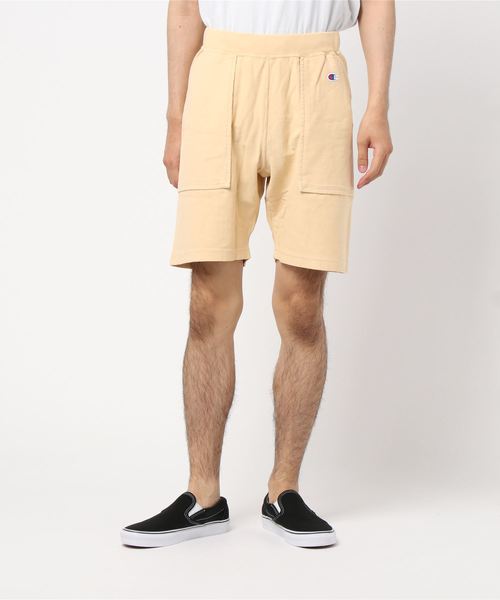 Champion（チャンピオン）の「【Champion/チャンピオン】メンズ リバースウィーブ ショートパンツ（その他パンツ・メンズ・サーモンピンク/ライム/サックスブルー/ベージュ・SMALL/MEDIUM/LARGE/X-LARGE）」の2枚目の写真