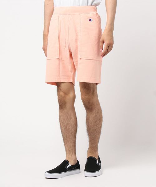 Champion（チャンピオン）の「【Champion/チャンピオン】メンズ リバースウィーブ ショートパンツ（その他パンツ・メンズ・サーモンピンク/ライム/サックスブルー/ベージュ・SMALL/MEDIUM/LARGE/X-LARGE）」の4枚目の写真