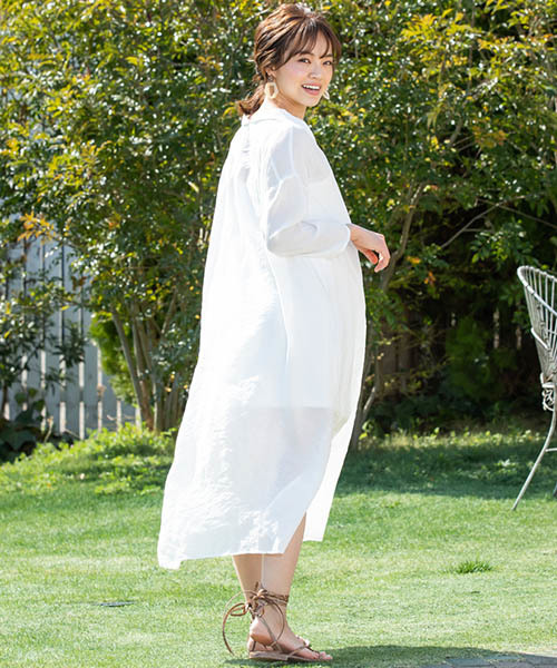 SweetMommy（スウィートマミー）の「コットンシフォンスキッパーワンピセット（マタニティウェア/グッズ・レディース・ホワイト/ブラック/ピンクベージュ・M/L）」の11枚目の写真