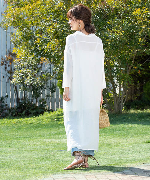 SweetMommy（スウィートマミー）の「コットンシフォンスキッパーワンピセット（マタニティウェア/グッズ・レディース・ホワイト/ブラック/ピンクベージュ・M/L）」の12枚目の写真