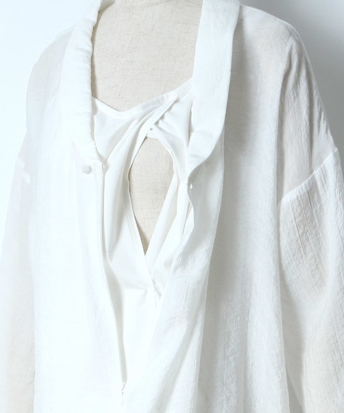 SweetMommy（スウィートマミー）の「コットンシフォンスキッパーワンピセット（マタニティウェア/グッズ・レディース・ホワイト/ブラック/ピンクベージュ・M/L）」の10枚目の写真