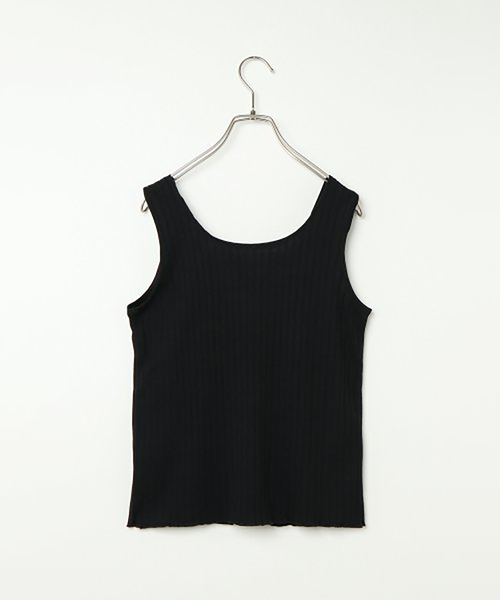 VENCEEXCHANGE（ヴァンスエクスチェンジ）の「ワイドリブ前ボタンタンクトップ（タンクトップ・レディース・モカ/オフホワイト/ブラック/レンガ/ブラウン・M）」の6枚目の写真