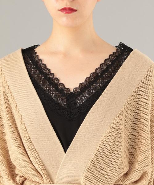 PAGEBOY（ページボーイ）の「ライトカシュクールカーディガン（カーディガン/ボレロ・レディース・ライトグレー/ダークブラウン/ベージュ/オフホワイト・FREE）」の5枚目の写真