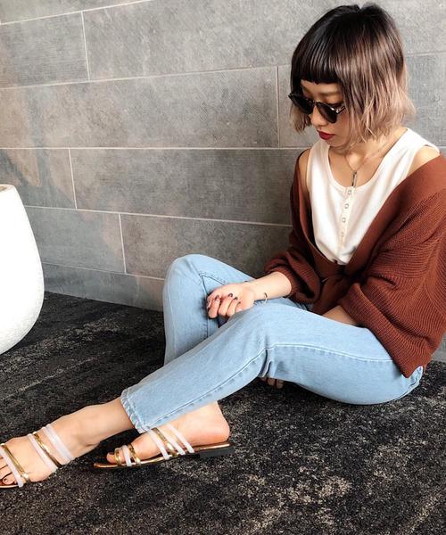 PAGEBOY（ページボーイ）の「ライトカシュクールカーディガン（カーディガン/ボレロ・レディース・ライトグレー/ダークブラウン/ベージュ/オフホワイト・FREE）」の19枚目の写真