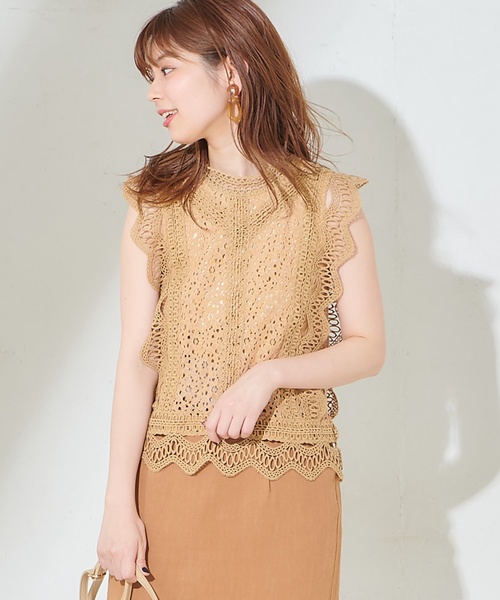 natural couture（ナチュラルクチュール）の「ヴィンテージレースブラウス（シャツ/ブラウス・レディース・ブラック/ベージュ/オフホワイト/ピンク・FREE）」の13枚目の写真