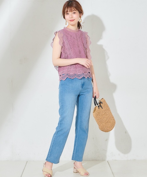 natural couture（ナチュラルクチュール）の「ヴィンテージレースブラウス（シャツ/ブラウス・レディース・ブラック/ベージュ/オフホワイト/ピンク・FREE）」の20枚目の写真