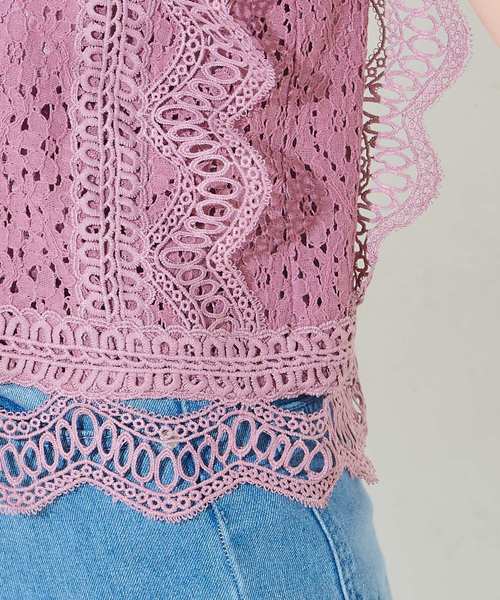 natural couture（ナチュラルクチュール）の「ヴィンテージレースブラウス（シャツ/ブラウス・レディース・ブラック/ベージュ/オフホワイト/ピンク・FREE）」の11枚目の写真