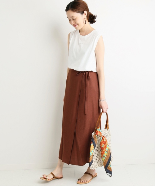 SLOBE IENA(スローブイエナ)の「merロゴノースリーブカットソー◆(Tシャツ/カットソー・レディース・ホワイト/ブラック/ベージュ/サックスブルー・FREE)」の5枚目の写真