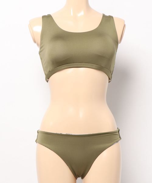 KOBE LETTUCE(コウベレタス)の「リバーシブルパンツ背中レースアップビキニ【水着上下2点セット】(水着・レディース・ブラック/カーキ/ピンク系その他/オレンジ系その他・FREE)」の17枚目の写真