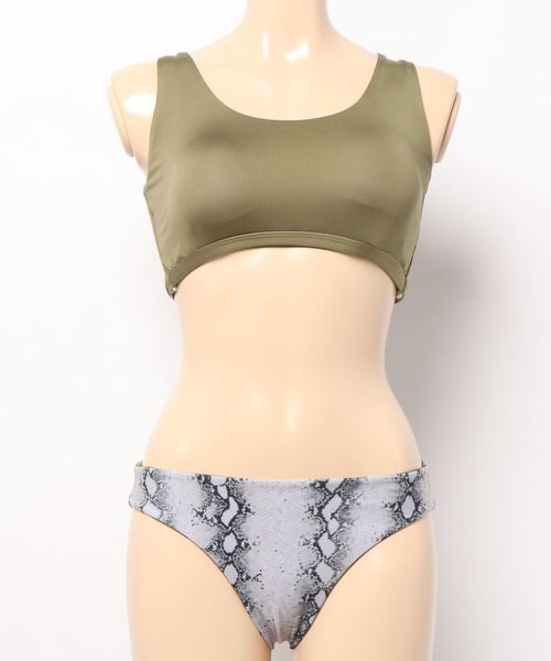 KOBE LETTUCE(コウベレタス)の「リバーシブルパンツ背中レースアップビキニ【水着上下2点セット】(水着・レディース・ブラック/カーキ/ピンク系その他/オレンジ系その他・FREE)」の19枚目の写真