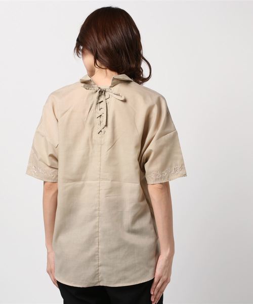 axes femme（アクシーズファム）の「ポケット付オーバーシャツ（シャツ/ブラウス・レディース・ベージュ/ネイビー/カーキ・MEDIUM）」の5枚目の写真