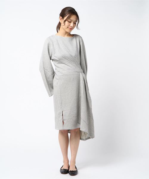 MIHARAYASUHIRO（ミハラヤスヒロ）の「【MIHARAYASUHIRO】Tack Twist Sweat Dress（ワンピース・レディース・ブラック/グレー・36/40）」の2枚目の写真