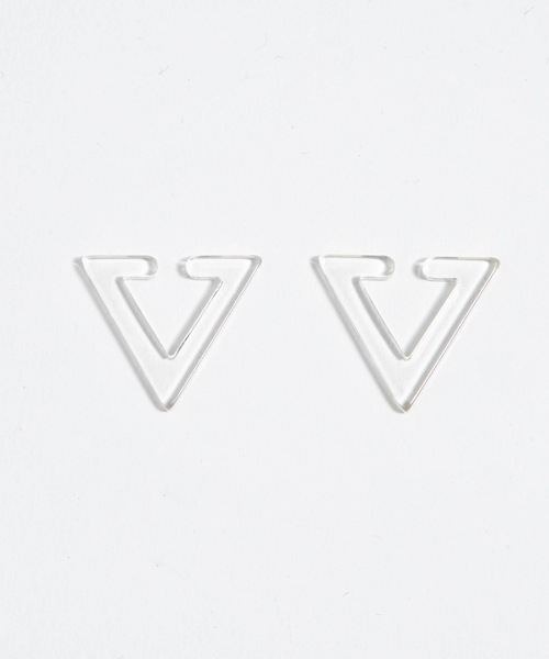 WEGO(ウィゴー)の「WEGO/トライアングルアクリルイヤーカフ(イヤリング・メンズ・ブラック/パープル/ピンク/ブルー/ホワイト系その他・FREE)」の2枚目の写真