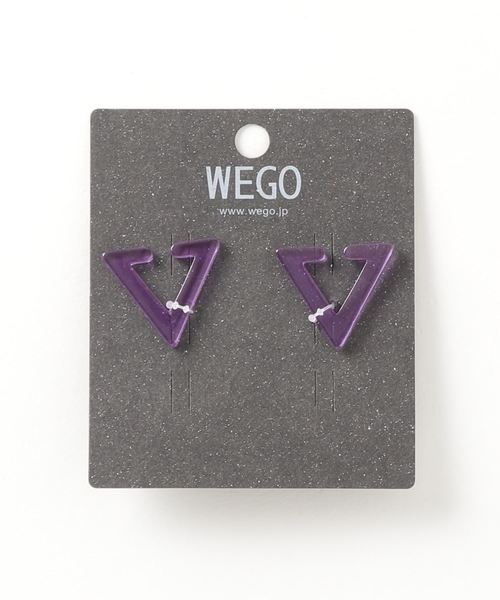 WEGO(ウィゴー)の「WEGO/トライアングルアクリルイヤーカフ(イヤリング・メンズ・ブラック/パープル/ピンク/ブルー/ホワイト系その他・FREE)」の6枚目の写真