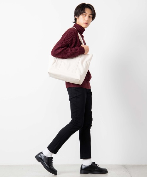 WEGO（ウィゴー）の「WEGO/ケーブルタートルセーター（ニット/セーター・メンズ・ホワイト/ネイビー/ワイン・MEDIUM/LARGE）」の10枚目の写真