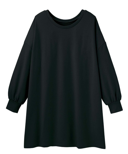 GeeRA（ジーラ）の「ビッグシルエットフレアーチュニック（Tシャツ/カットソー・レディース・ベージュ/カーキ/ブラック・MEDIUM/LARGE/X-LARGE）」の4枚目の写真