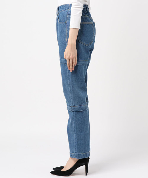 WEGO（ウィゴー）の「WEGO/ジッパーデニムワイドパンツ（デニムパンツ・レディース・ブラック/インディゴブルー・FREE）」の6枚目の写真