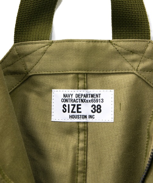 HOUSTON(ヒューストン)の「HOUSTON/ヒューストン DECK PANTS EARLY MODEL(サロペット/オーバーオール・メンズ・ネイビー/ベージュ・MEDIUM/LARGE/X-LARGE)」の15枚目の写真