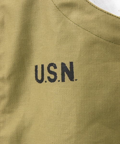 HOUSTON(ヒューストン)の「HOUSTON/ヒューストン DECK PANTS EARLY MODEL(サロペット/オーバーオール・メンズ・ネイビー/ベージュ・MEDIUM/LARGE/X-LARGE)」の14枚目の写真