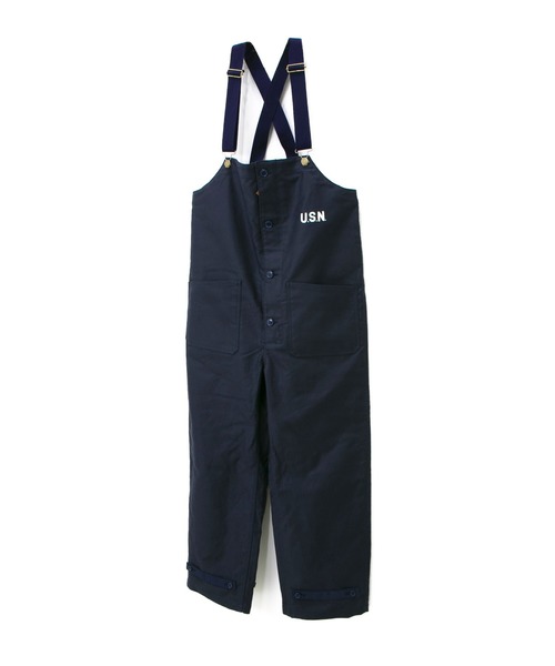 HOUSTON(ヒューストン)の「HOUSTON/ヒューストン DECK PANTS EARLY MODEL(サロペット/オーバーオール・メンズ・ネイビー/ベージュ・MEDIUM/LARGE/X-LARGE)」の7枚目の写真