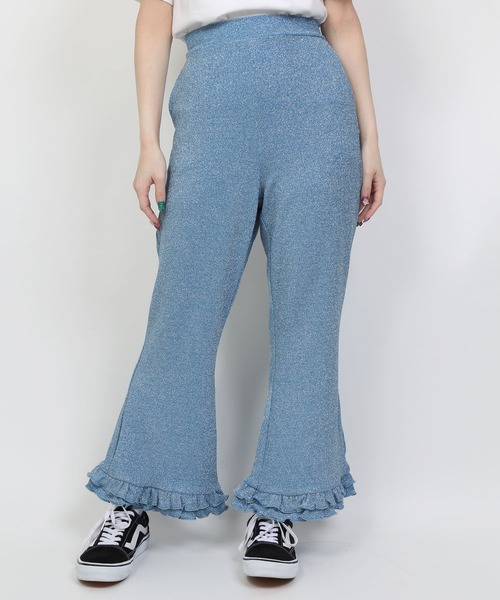 WC（ダブル シー）の「WC/ラメフリルパンツ（その他パンツ・レディース・サックスブルー/ブラック/レッド・FREE）」の3枚目の写真