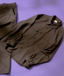 JUNRED | 【セットアップ可能】ワイドプラケットグレンチェックシャツ(シャツ/ブラウス)