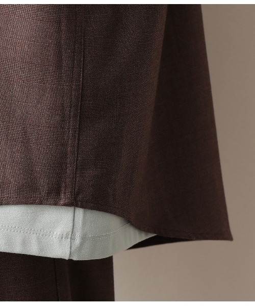 JUNRED（ジュンレッド）の「【セットアップ可能】ワイドプラケットグレンチェックシャツ（シャツ/ブラウス・メンズ・チャコールグレー/ダークブラウン・S/M/L）」の13枚目の写真