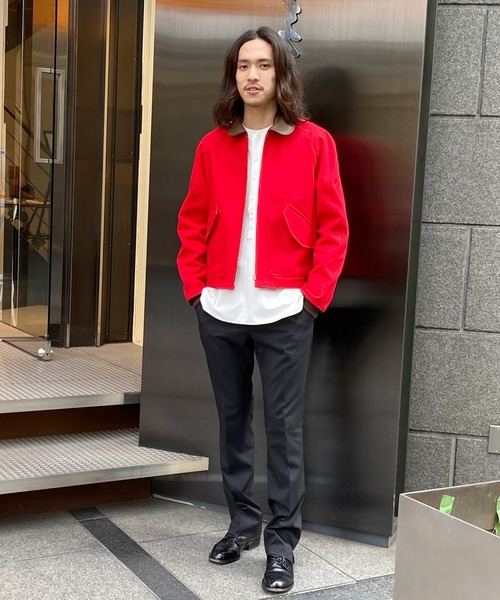 InternationalGallery BEAMS 襟レザーダックジャケット InternationalGallery BEAMS 襟レザーダックジャケット