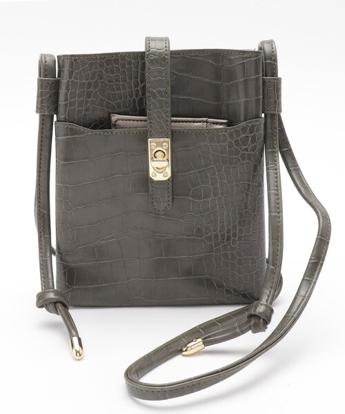 セール クロコ調フラグメントミニショルダー ショルダーバッグ Grove グローブ のファッション通販 Zozotown