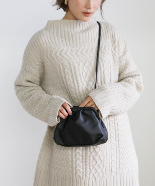 select MOCA(セレクトモカ)の「がま口ミニショルダーバッグ(ショルダーバッグ・レディース・カーキ/キャメル/ブラック・FREE)」の2枚目の写真