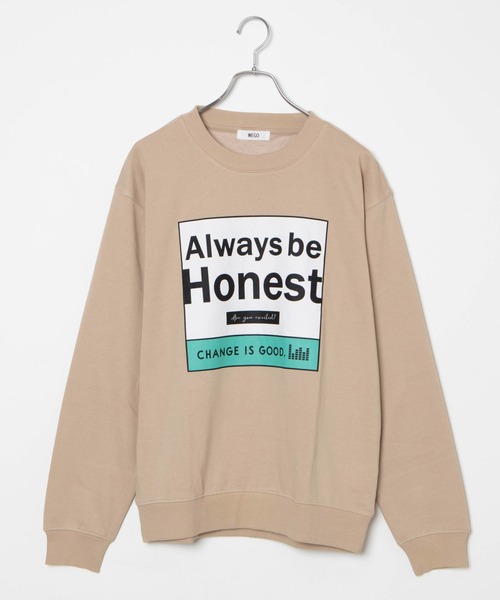 WEGO（ウィゴー）の「WEGO/アソートカラーロゴプルオーバースウェット（スウェット・レディース・ベージュ/ブルー・LARGE/SMALL/MEDIUM）」の13枚目の写真