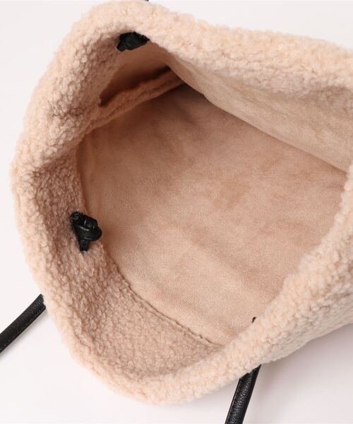 Ambre Neige（アンブルネージュ）の「リバーシブルボアトートバック／【WEB/EC限定商品】（トートバッグ・レディース・ブラック/オレンジ/アイボリー・FREE）」の7枚目の写真