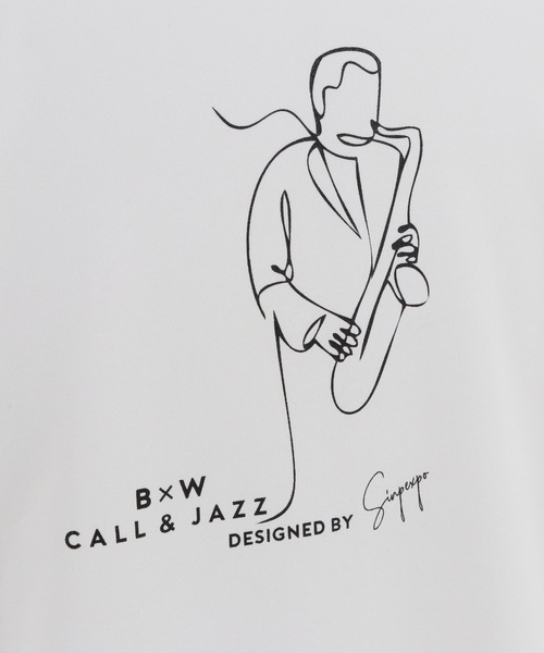 CALL&RESPONSE(コールアンドレスポンス)の「mt6999-JAZZ プリントTEE-サックス Tシャツ(Tシャツ/カットソー・メンズ・ホワイト・2/5/4/1)」の2枚目の写真