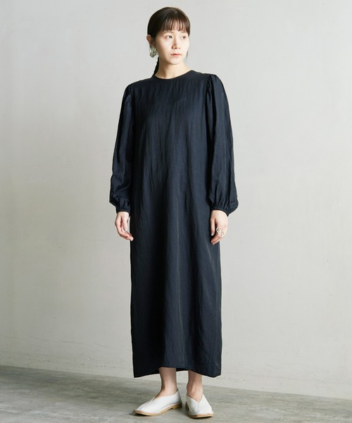 nitca（ニトカ）の「*◇C/CU/LIラチネパフワンピース（ワンピース・レディース・ネイビー/グリーン/アイボリー/サックスブルー/パープル/インディゴブルー・FREE）」の11枚目の写真