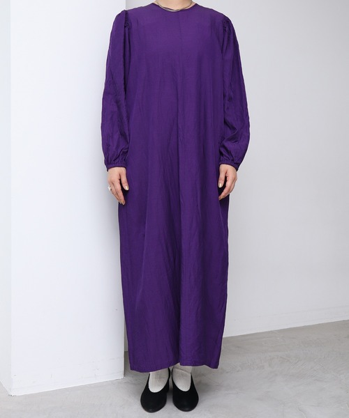 nitca（ニトカ）の「*◇C/CU/LIラチネパフワンピース（ワンピース・レディース・ネイビー/グリーン/アイボリー/サックスブルー/パープル/インディゴブルー・FREE）」の22枚目の写真