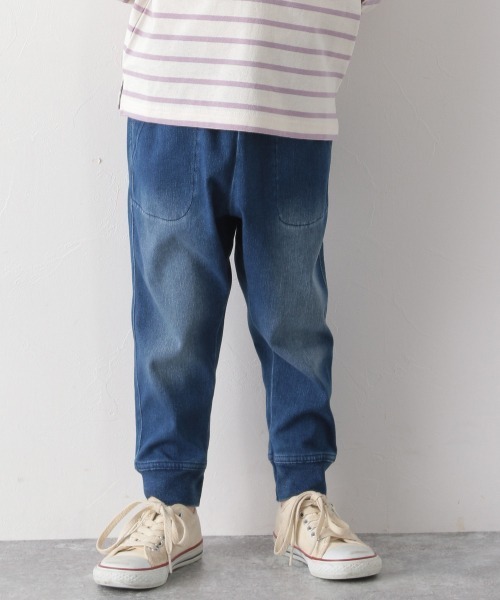 GLOBAL WORK（グローバルワーク）の「【キッズ】スゴ楽カットデニムリブパンツ/922574（その他パンツ・キッズ・ネイビー/ブルー・100cm/120cm/140cm/110cm/130cm/160cm/150cm）」の2枚目の写真
