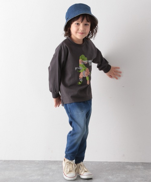 GLOBAL WORK（グローバルワーク）の「【キッズ】スゴ楽カットデニムリブパンツ/922574（その他パンツ・キッズ・ネイビー/ブルー・100cm/120cm/140cm/110cm/130cm/160cm/150cm）」の13枚目の写真