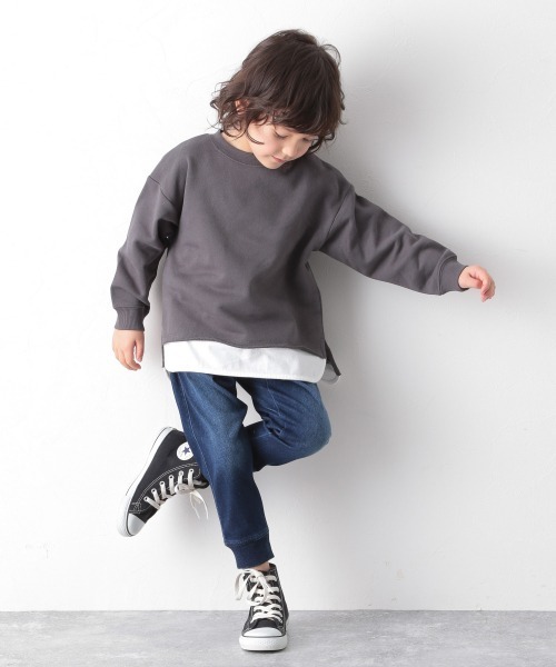 GLOBAL WORK（グローバルワーク）の「【キッズ】スゴ楽カットデニムリブパンツ/922574（その他パンツ・キッズ・ネイビー/ブルー・100cm/120cm/140cm/110cm/130cm/160cm/150cm）」の11枚目の写真