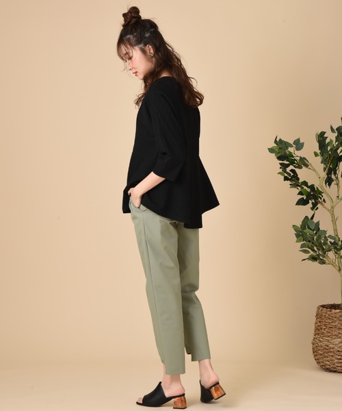 INTERPLANET（インタープラネット）の「ジョガー風テーパードパンツ（その他パンツ・レディース・グリーン/ベージュ/ブラック・FREE）」の7枚目の写真