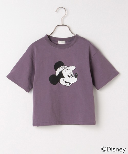 b・ROOM(ビールーム)の「【DISNEY】 キャップミッキーマウスデザイン Tシャツ(Tシャツ/カットソー・キッズ・チャコール/グリーン/パープル/モカ/ブルーグレー・150cm/130cm/160cm/110cm/90cm/120cm/140cm/100cm)」の5枚目の写真
