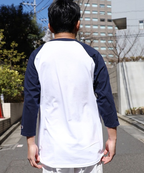 Championチャンピオン 無地七分袖Tシャツ 80sトリコタグ ベースボール Champion 【並行輸入】チャンピオン ラグラン ベースボール T