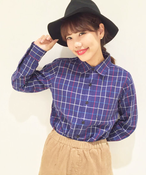 Kastane（カスタネ）の「【Kastane】タッターソールシャツ（シャツ/ブラウス・レディース・オフホワイト/ネイビー・FREE）」の3枚目の写真