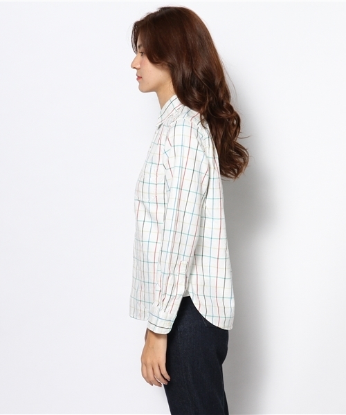 Kastane（カスタネ）の「【Kastane】タッターソールシャツ（シャツ/ブラウス・レディース・オフホワイト/ネイビー・FREE）」の5枚目の写真