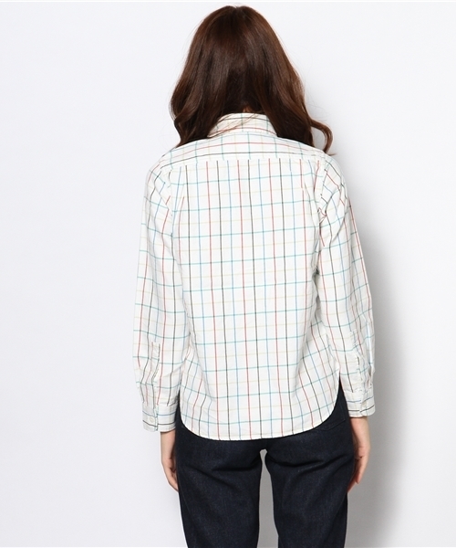 Kastane（カスタネ）の「【Kastane】タッターソールシャツ（シャツ/ブラウス・レディース・オフホワイト/ネイビー・FREE）」の6枚目の写真