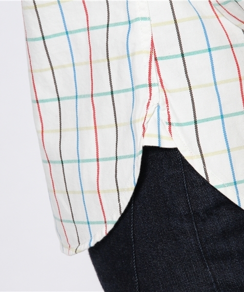 Kastane（カスタネ）の「【Kastane】タッターソールシャツ（シャツ/ブラウス・レディース・オフホワイト/ネイビー・FREE）」の9枚目の写真