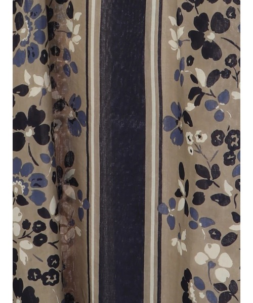 CRAFT STANDARD BOUTIQUE(クラフトスタンダードブティック)の「Flowerパネル柄ドロストワンピース *◇(ワンピース・レディース・ブラック/ネイビー・FREE)」の3枚目の写真