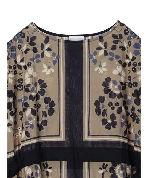 CRAFT STANDARD BOUTIQUE(クラフトスタンダードブティック)の「Flowerパネル柄ドロストワンピース *◇(ワンピース・レディース・ブラック/ネイビー・FREE)」の8枚目の写真