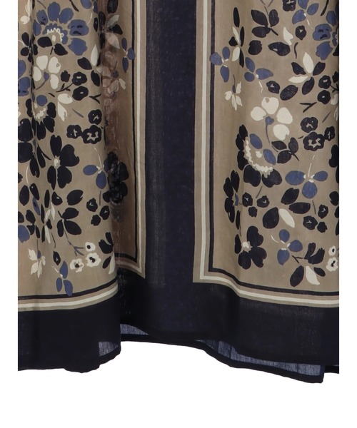 CRAFT STANDARD BOUTIQUE(クラフトスタンダードブティック)の「Flowerパネル柄ドロストワンピース *◇(ワンピース・レディース・ブラック/ネイビー・FREE)」の7枚目の写真